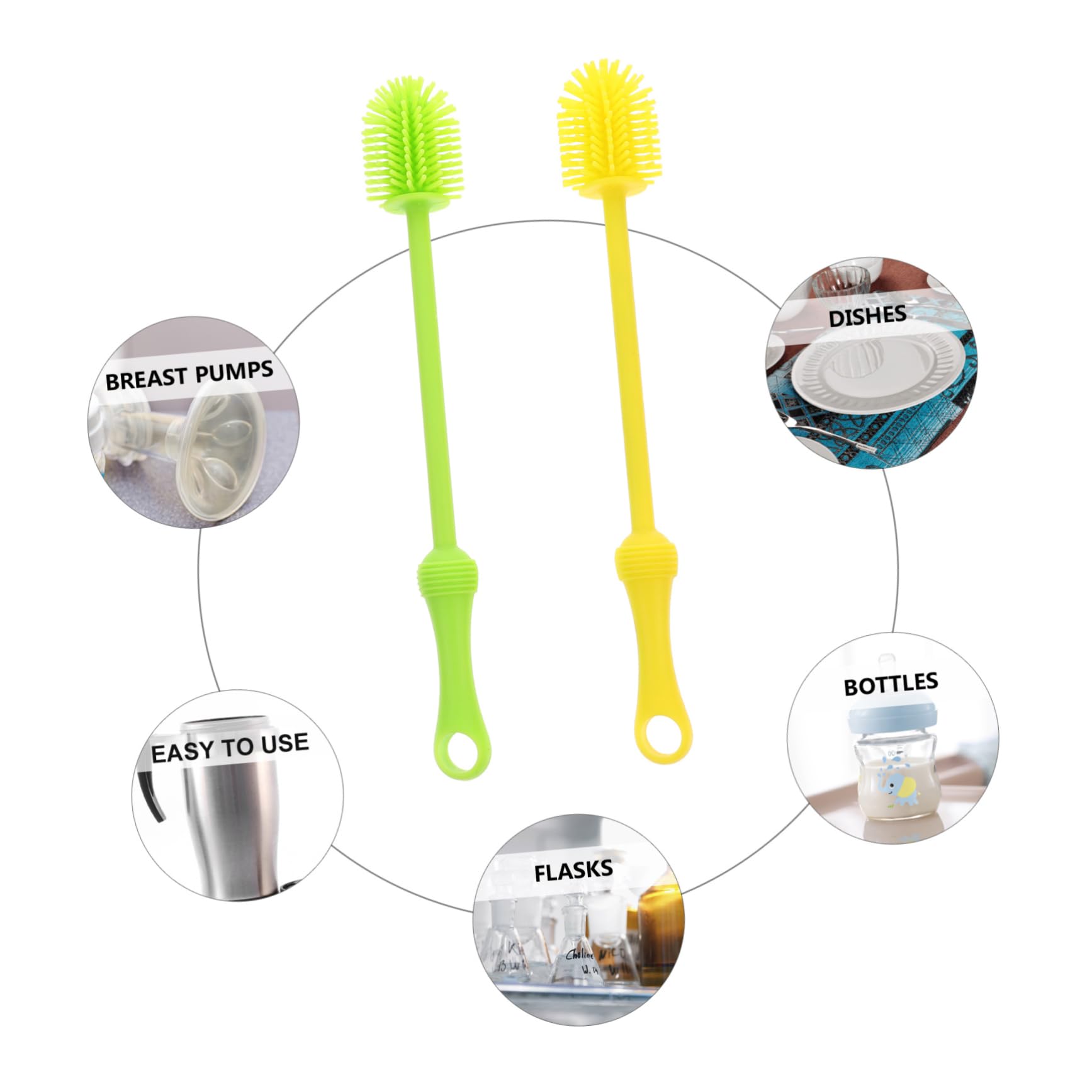 YARNOW 3 Set Per Bottiglie Siliconper Pannolini E Tazze Con Per Appenderla Profonda Morti Colori E Giallo 2 * 3