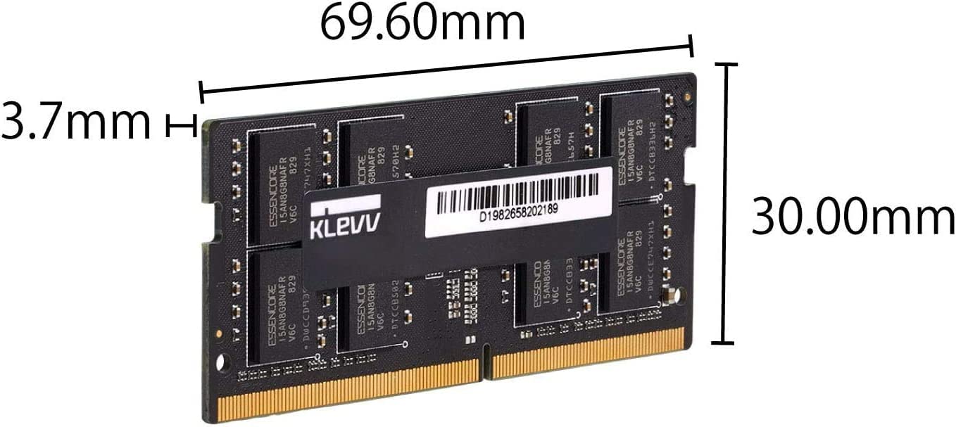 Amazon | ESSENCORE KLEVV ノートPC用 メモリ DDR4 2666 PC4-21300 8GB 
