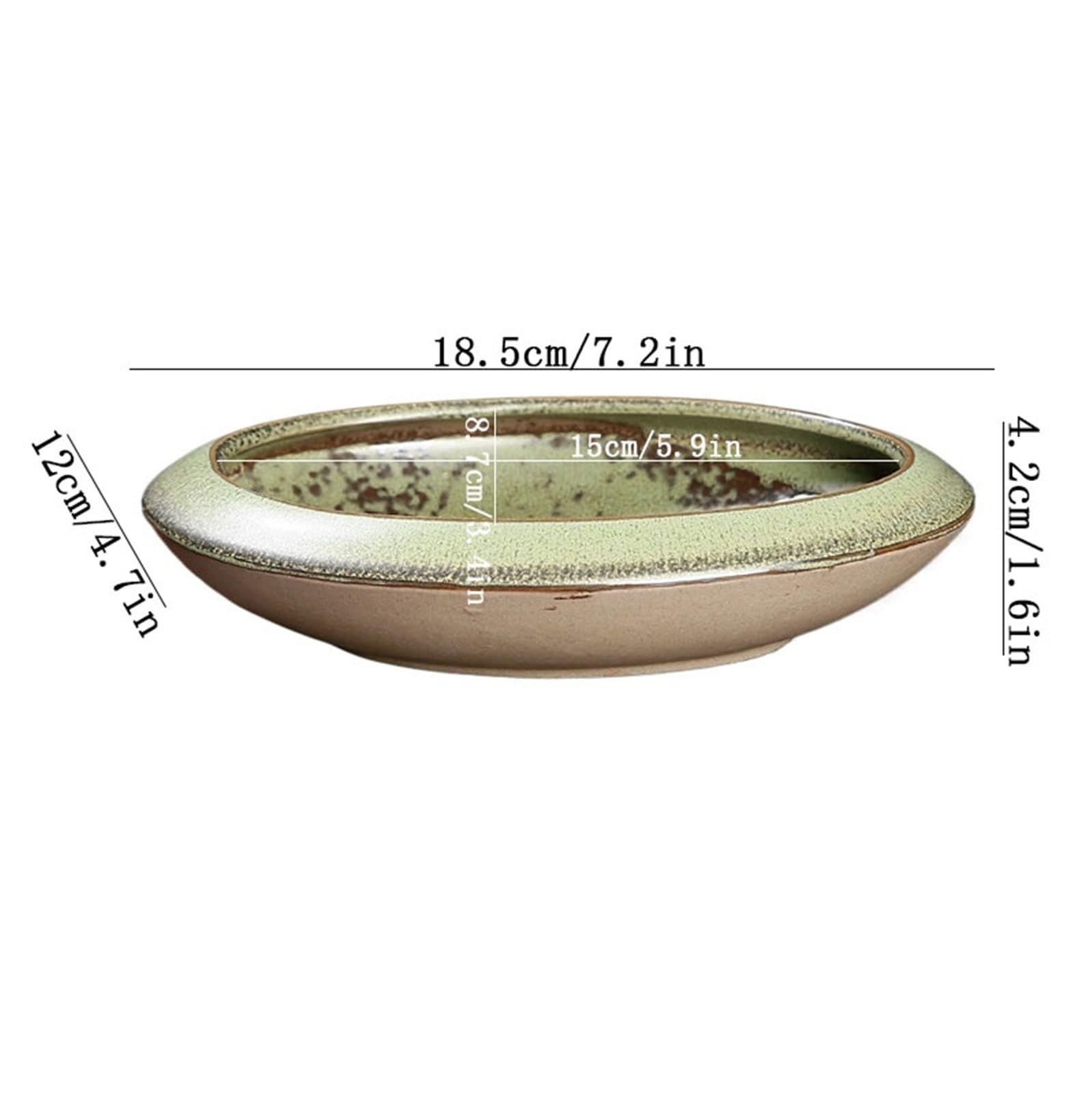 Sottovaso per Piante Vassoio in Ceramica Antica, Imitazione di Fiori in Stile Cinese