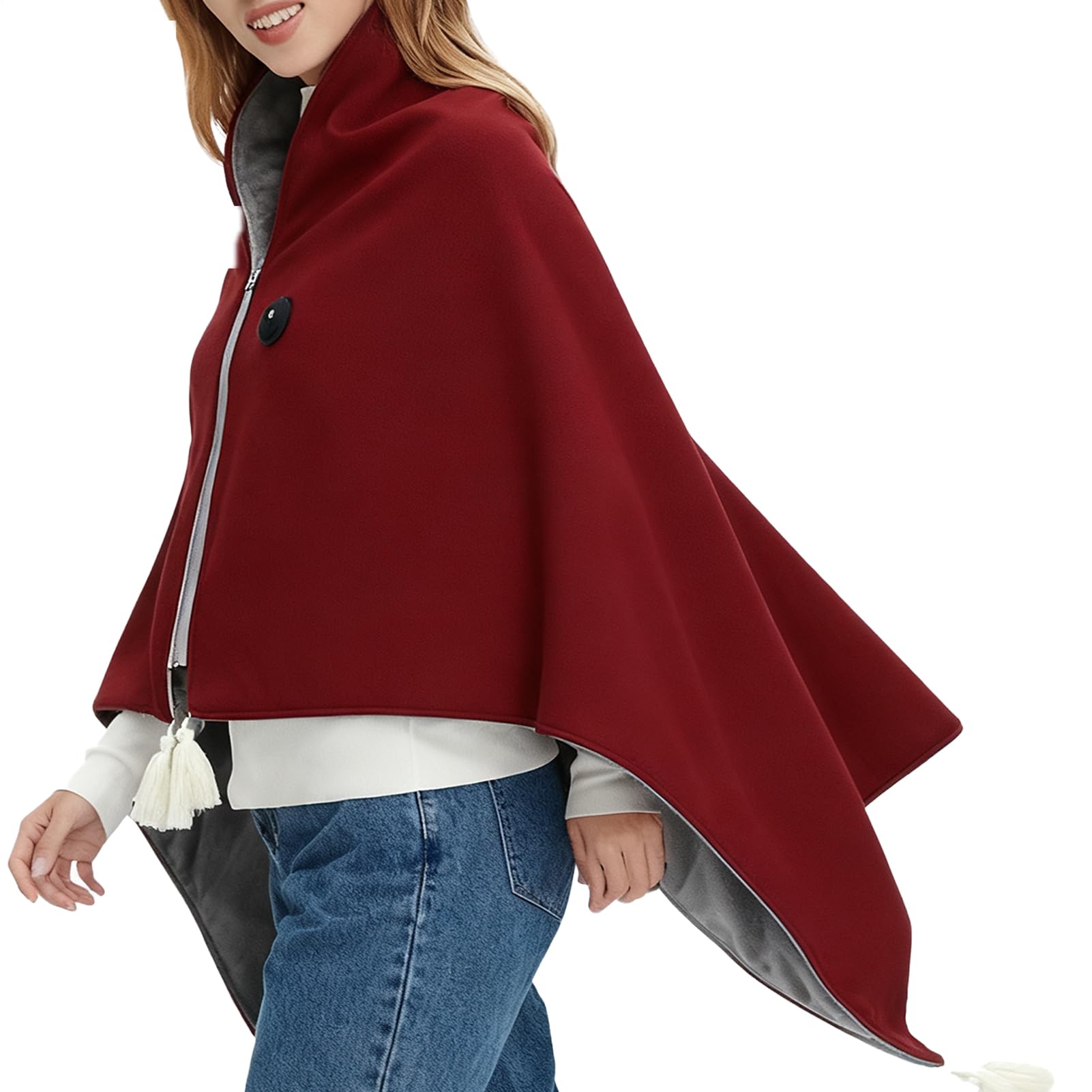 USB-beheizter Schal für Damen | Komfortable Weiche 3-Stufen Sichere Heizdecke | Winter Wärmer Heizschal Für Kalte Tage,für Bett Sofa Zuhause Wohnheim Büro Wohnung