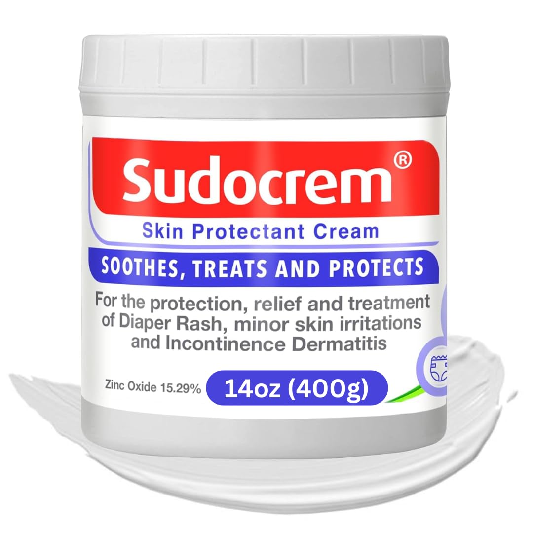 Sudocrem Skin Protectant Cream - Diaper Rash Cream for Baby – Soothes, Treats, and Protects, For the Relief, Treatment, and Prevention of Diaper Rash, 15.29% Zinc Oxide – 14oz