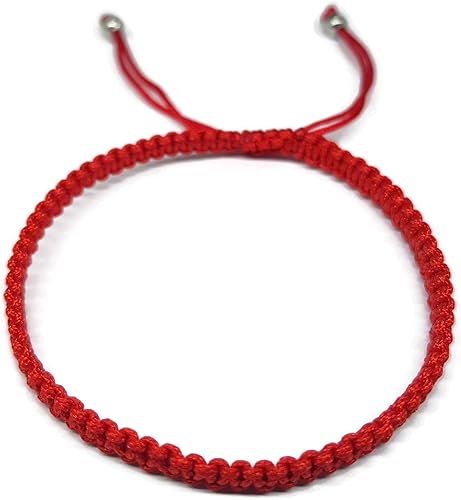 MYSTIC JEWELS - Pulsera de cábala de hilo rojo, amuleto, protección contra el mal de ojo, buena suerte, buena suerte