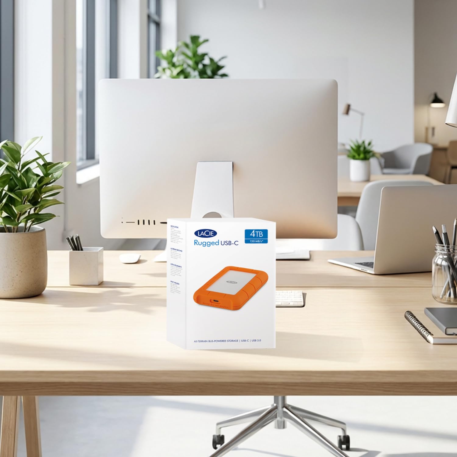 LaCie Rugged USB-C 5 To Disque Dur Externe Portable HDD Résistant aux chutes chocs poussière pluie