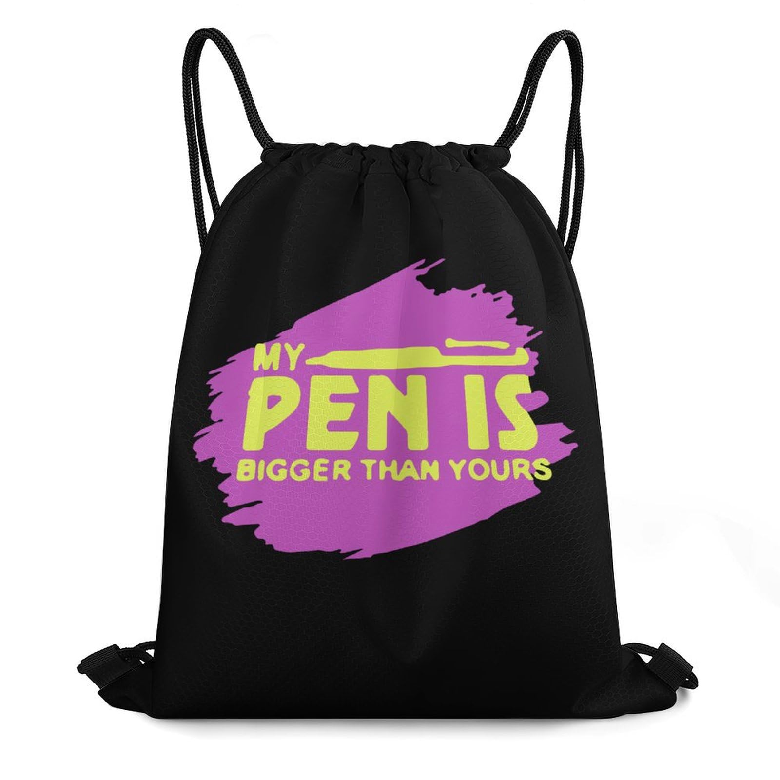 Pen Is Bigger Than Yours Drawstring Backpack Durable Sport Gym Bags Daypack for Men Women 35 * 42cm