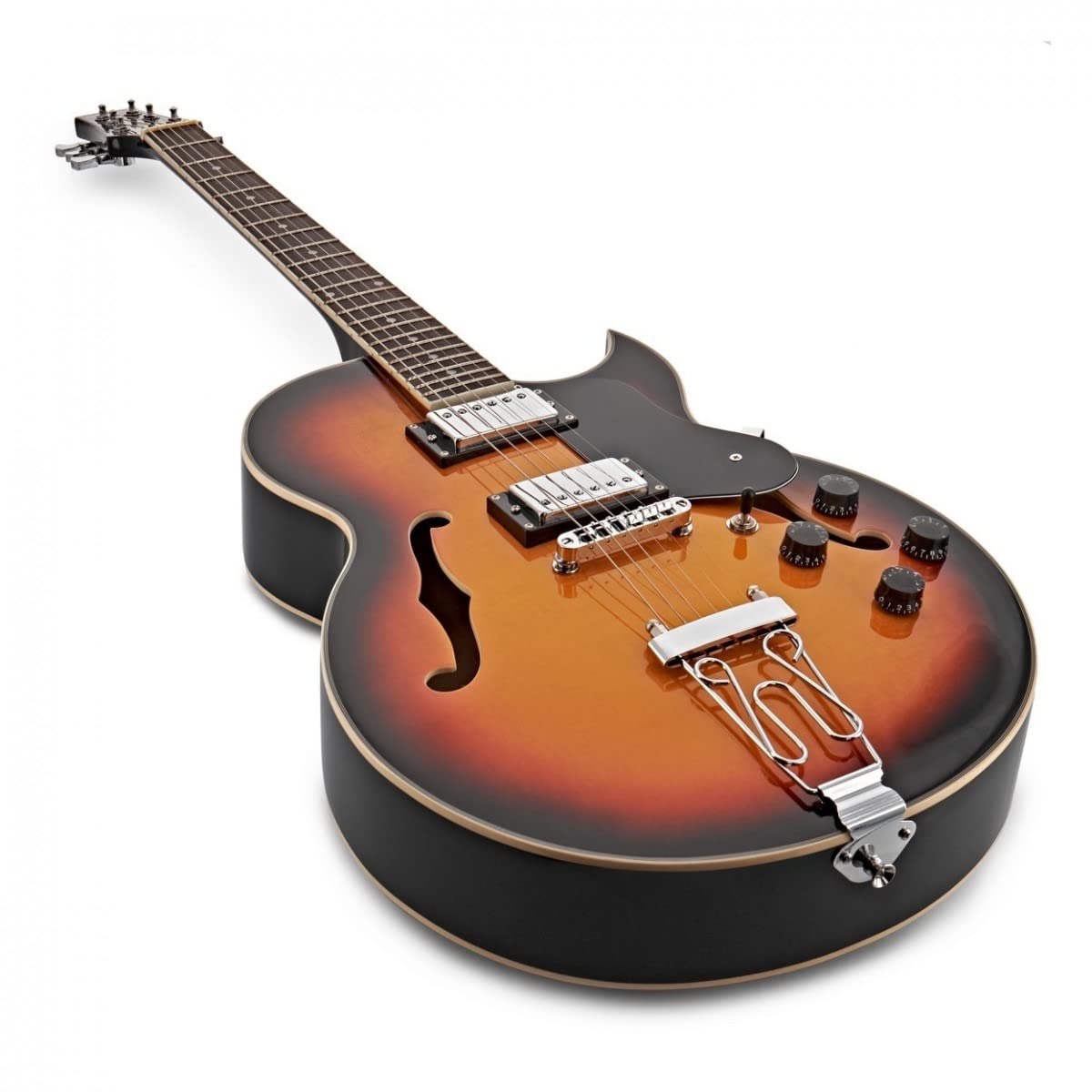 Chitarra Jazz Semi Acustica Gear4music Con Borsa E Cavo | Hollowbody Per Blues E Jazz | Sunburst