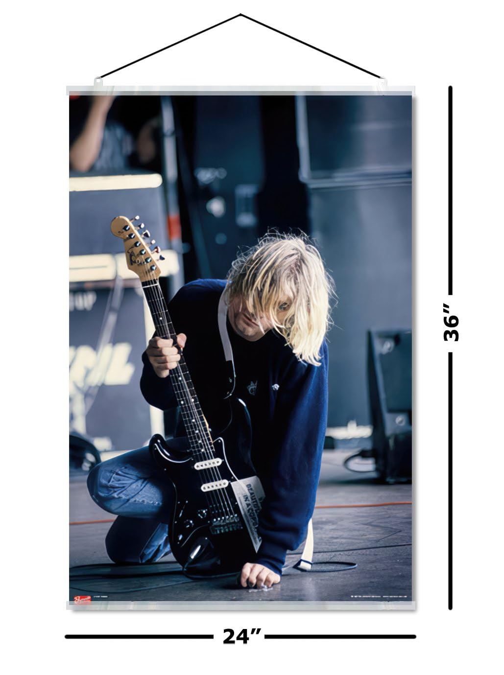 Amazon.co.jp: Nirvana – Framed音楽ポスター/印刷( Kurt Cobain Live