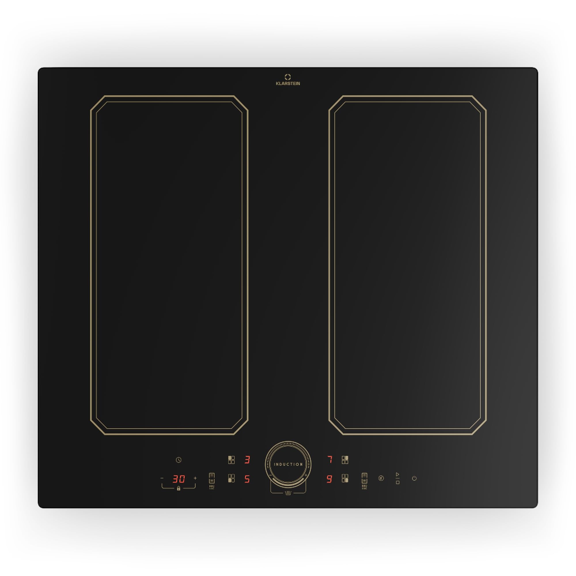 Klarstein Plaque Induction Electrique 4 Feux 7000W 240V Smart Touch Control Affichage Numérique Minuterie