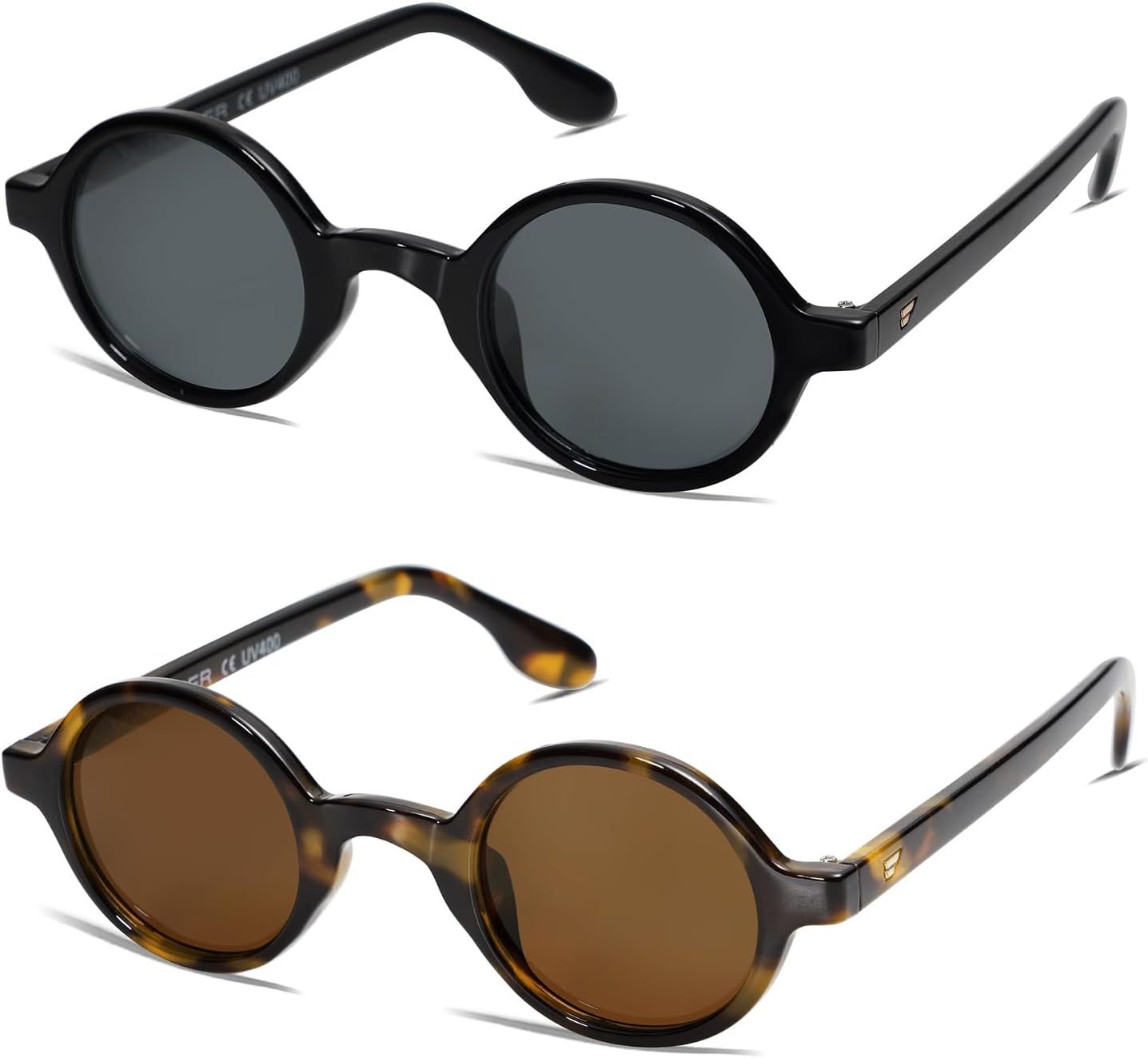 VANLINKER Round Polarized Sunglasses for Men Women Hippie Costume Sun Glasses 90s Circle VL9699