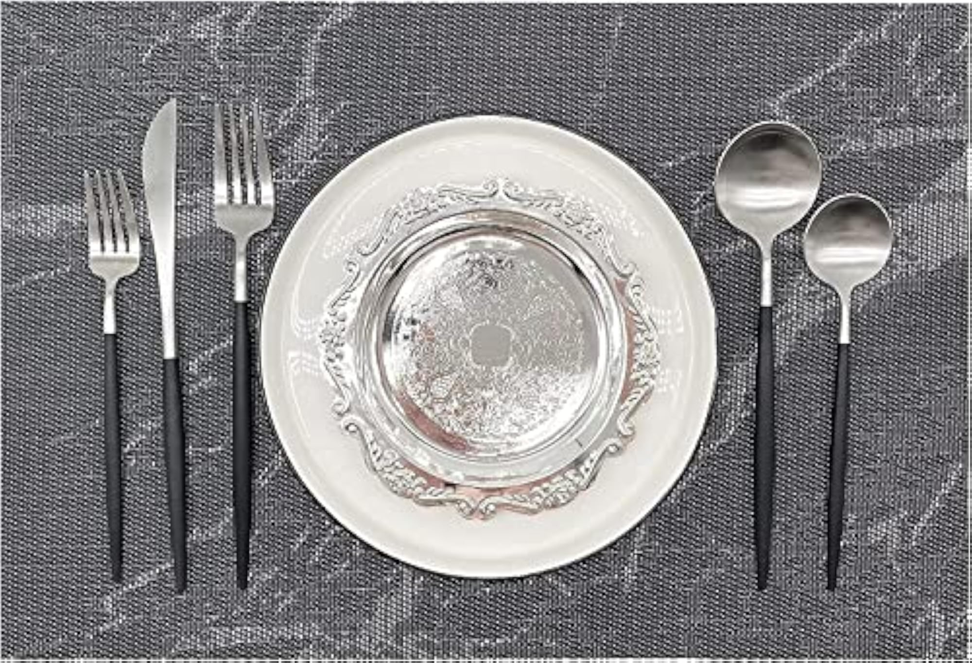 Modern Western Marble Pattern Placemats, Set of 6
