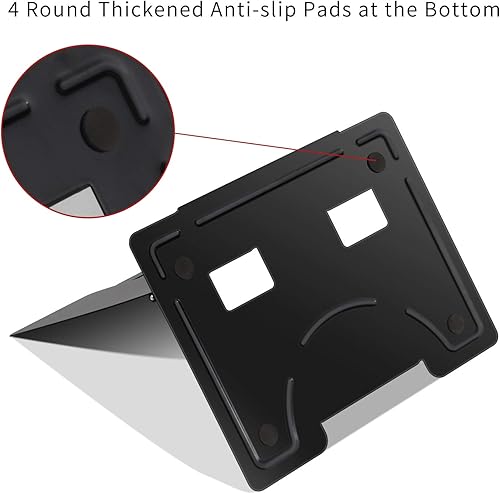 Miniatura 4 de Blizzow Soporte para libros de escritorio, manos libres, soporte de metal ajustable, plegable y portátil para libros de cocina, recetas, tabletas,