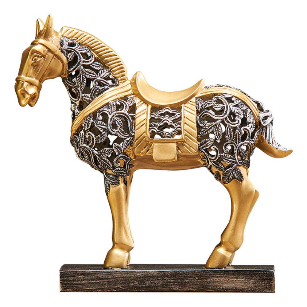 Amazon.co.jp: 装飾彫刻ヴィンテージ馬の彫刻中空馬像樹脂装飾工芸品