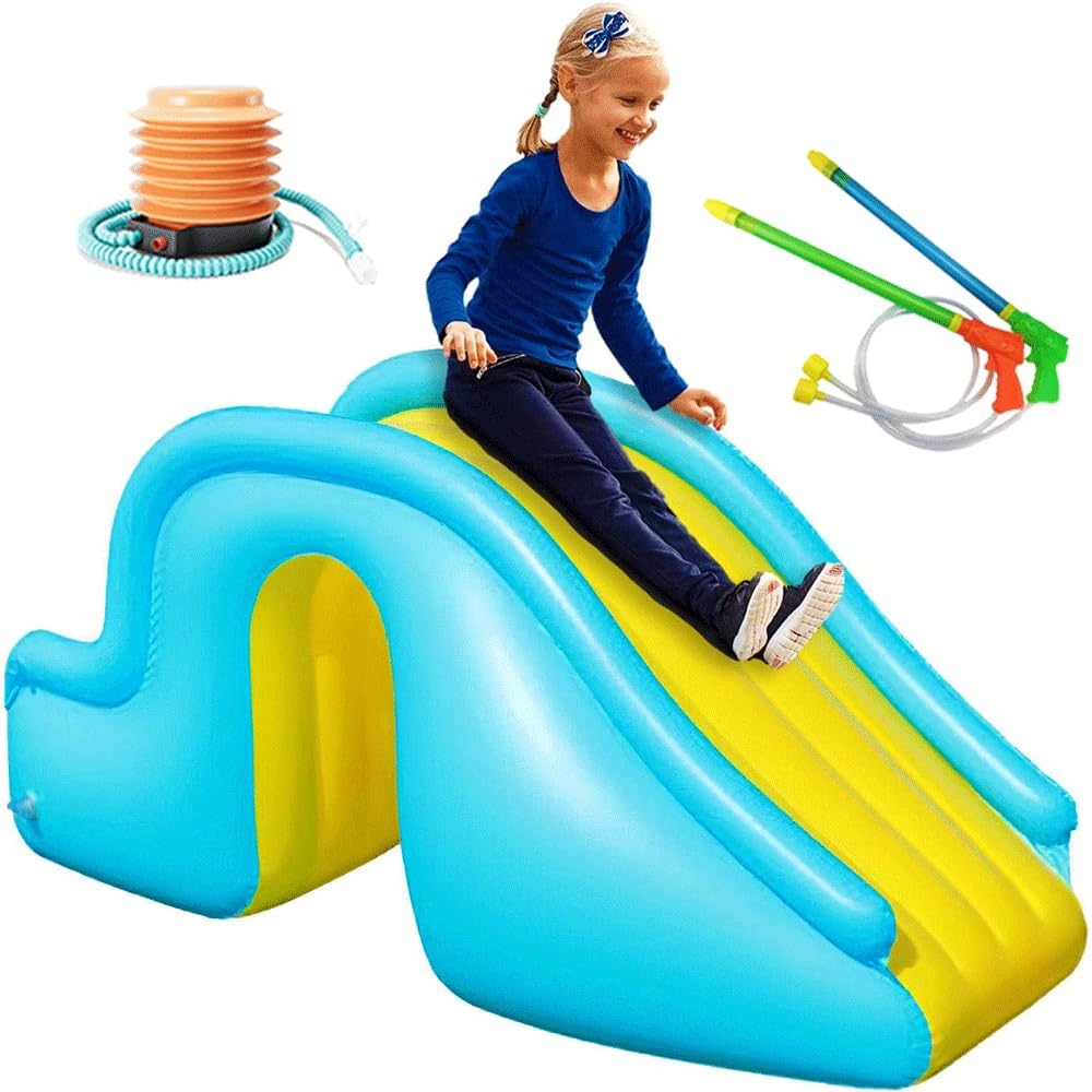 TobogáN AcuáTico Inflable de 150 X 75 X 82 cm para Piscina Infantil, Ideal para Piscinas de Bolas Y Piscinas, para Casas, Patios Y Parques AcuáTicos PequeñOs