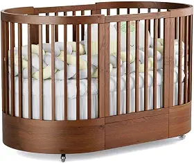 Berço Redondo 3 em 1 Divicar Wave: Evolutivo do Berço à Minicama, Design e Segurança para o Quarto do Bebê (MEL)