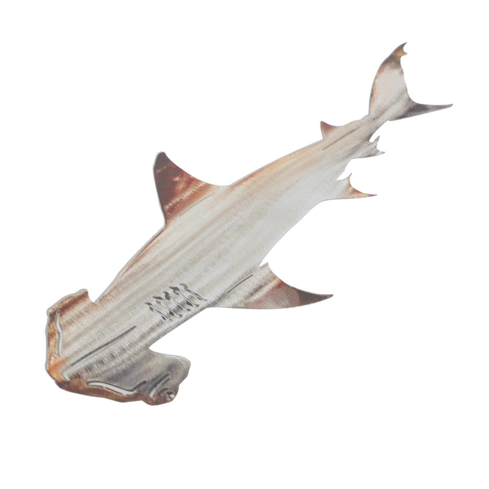 QUMIIRITY 1 Juego colgante de tiburón estatuas de animales aire libre escultura de arte de pared light rugerizado esculpido decoración hogar adorno de pared con tornillos Acero inoxidable