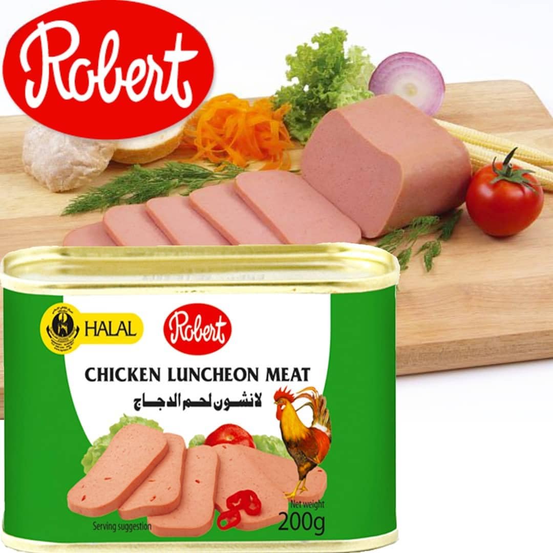 Elazvibes- Halal Chicken Luncheon Meat – 4 x 200 g (800 g) – Hähnchen Frühstücksfleisch – Dosenfleisch, lange haltbar, vielseitig für Sandwiches & warme Gerichte – Halal zertifiziert