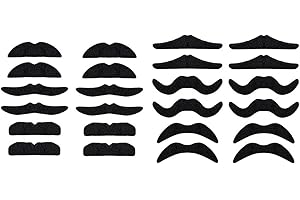 A Whimsical Assortment of 24 Novelty Mustaches: Embracing Silliness and Laughter for...