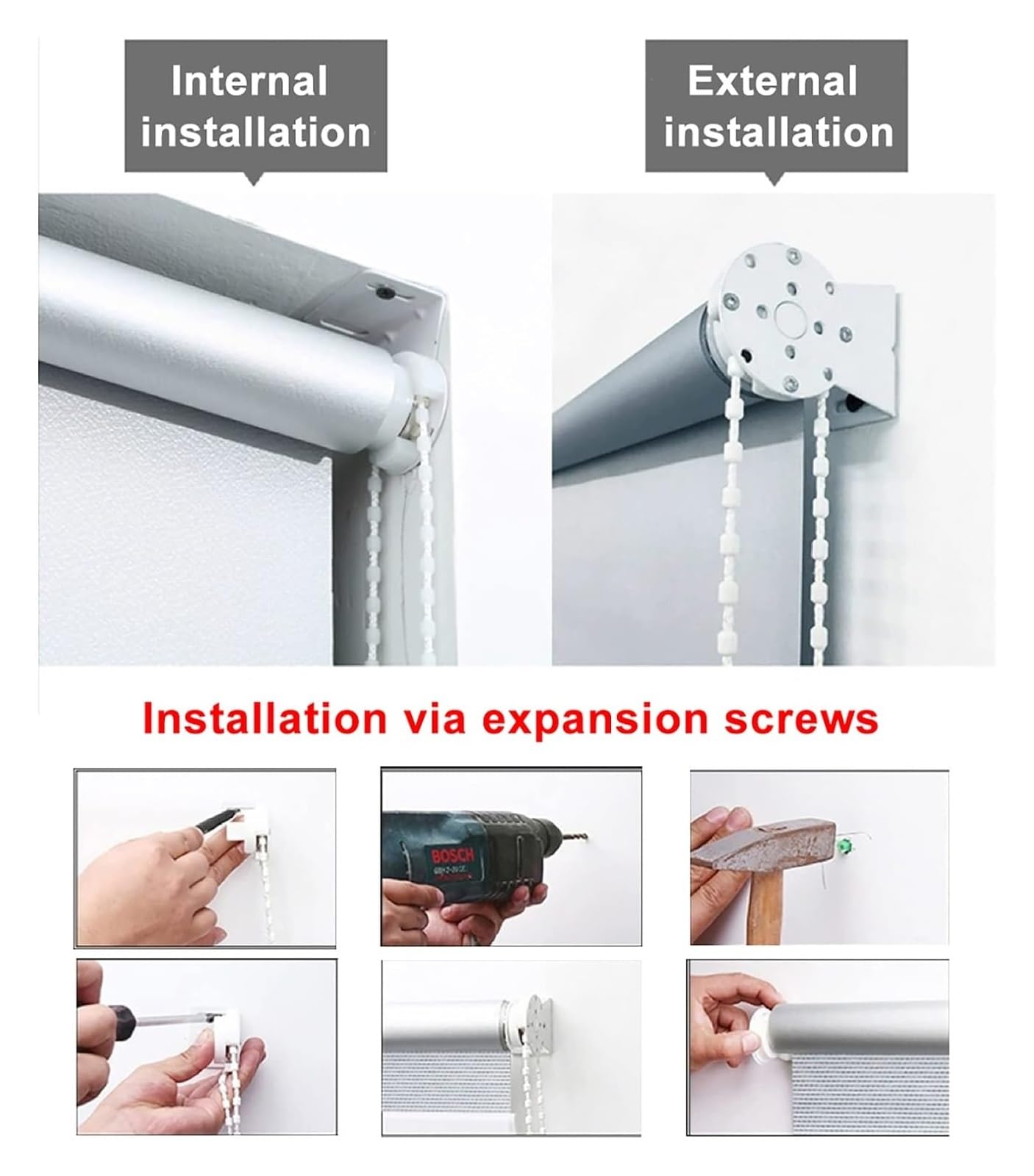 Tende a rullo in PVC trasparente, tenda antivento impermeabile per balcone, tenda avvolgibile in plastica trasparente con raccordi, per interni/esterni, patio, facile da installare e pulire