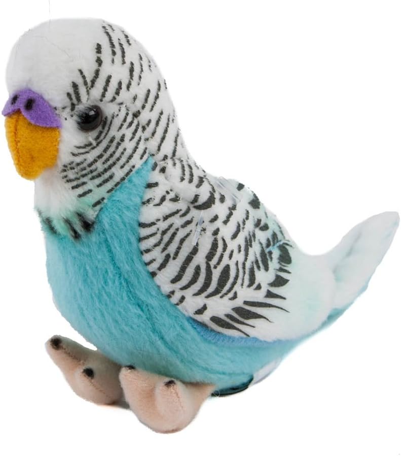 Teddys Rothenburg Cuddly Toy Budgie/Parakeet 12 cm Turquoise; Sitting Plush toy Parakeet