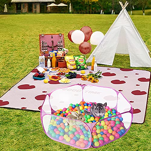 Tapete de brinquedo de hamster da Tfwadx, grande – caneta de exercício dobrável, respirável e transp