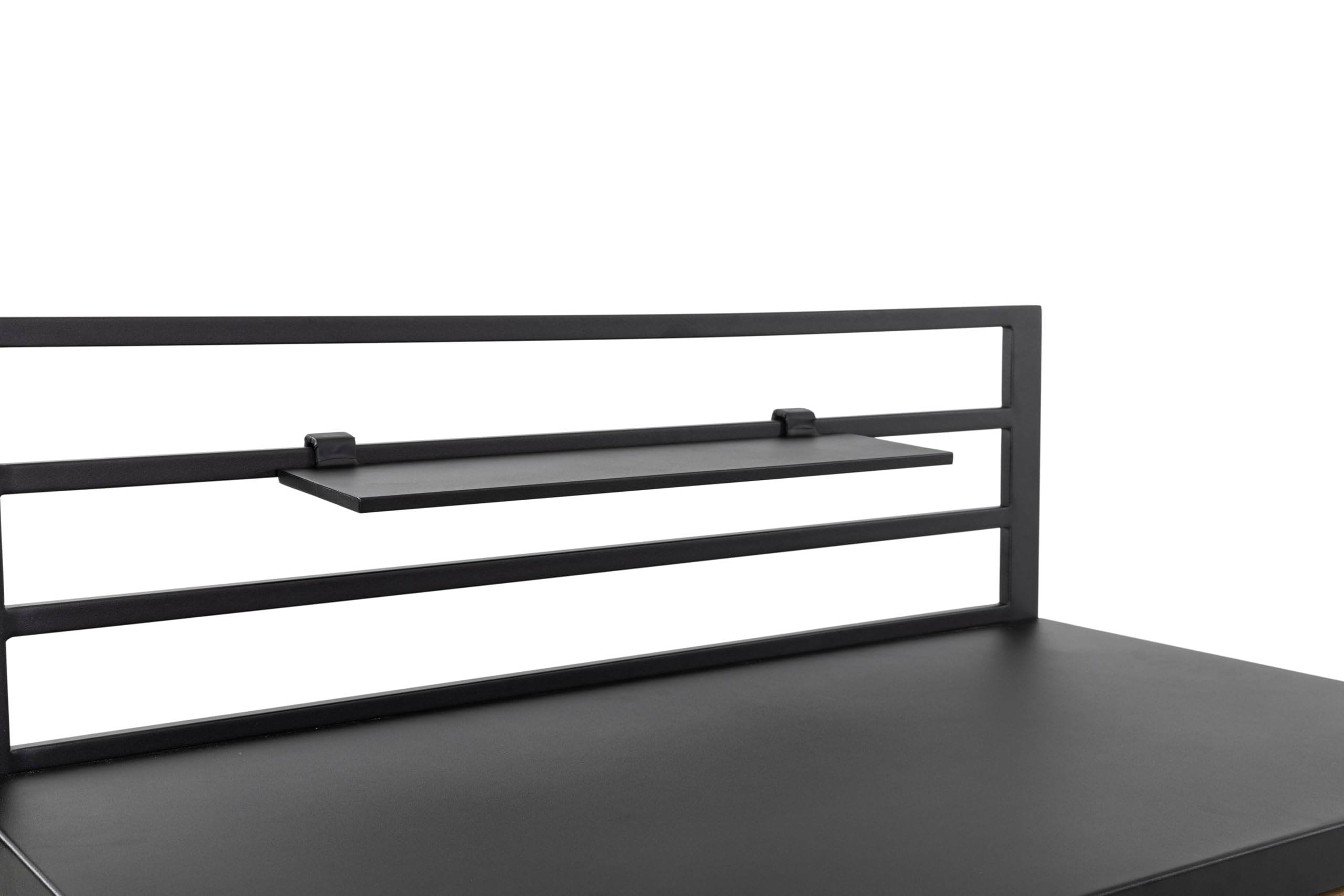 Tarrington House Carrito de Servicio Ateo, Aluminio/Acero/Madera de eucalipto, Negro