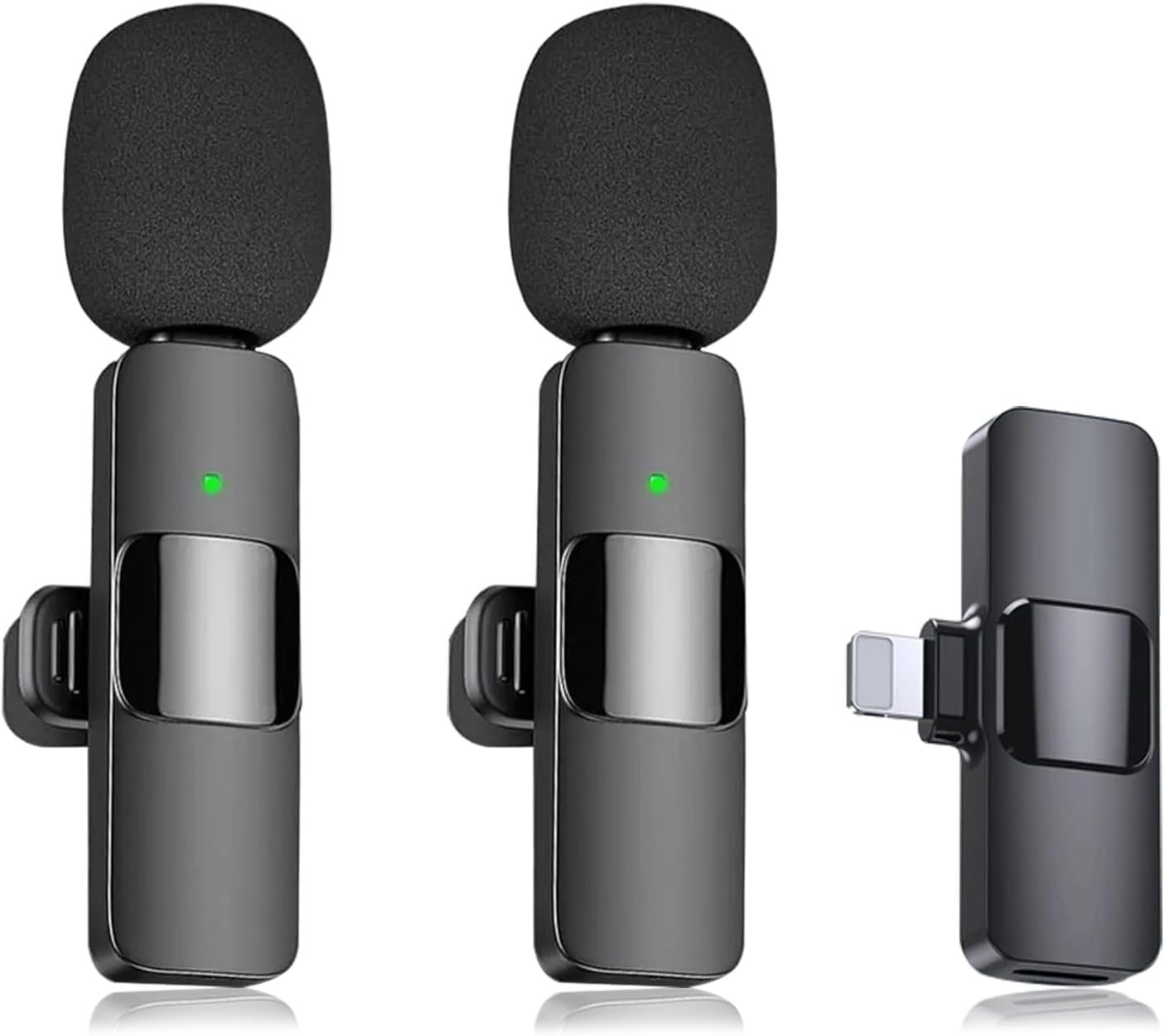 Microfono Wireless per iPhone, Microfono Lavalier Wireless per Registrazione Video, PC, Laptop, Streaming Live, Podcast, Vlog, YouTube/TikTok (iOS/1 Mic)