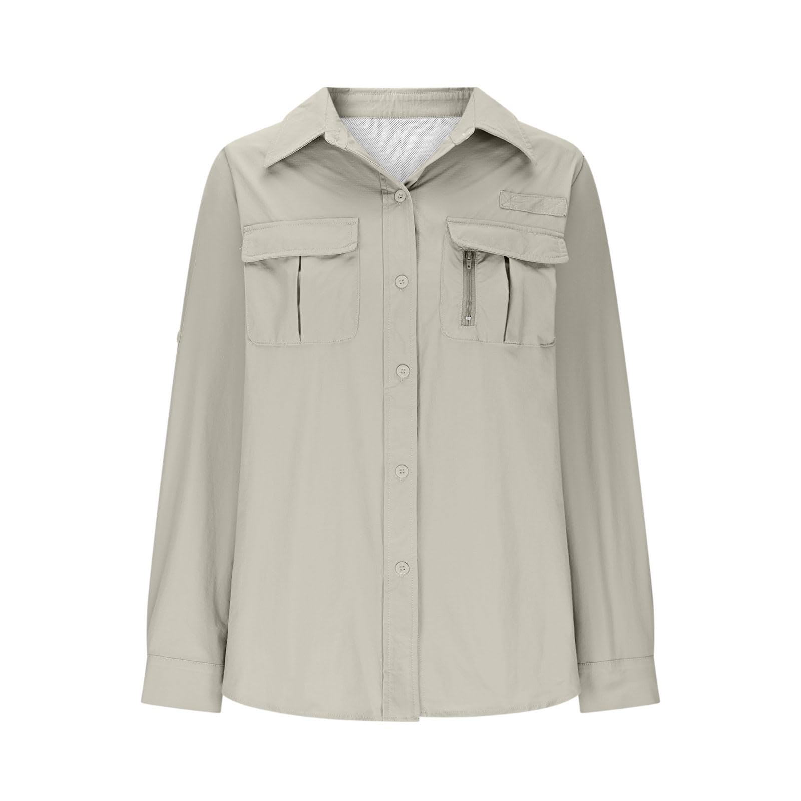 Battnot Hemdbluse Damen UPF 50 UV Schutz Langarmshirt Damen Outdoor Wanderhemd Safari Kleidung Atmungsaktiv Quick Dry Casual Tops Sport Oberteile Wanderhemd Tops für Running Wandern Surfen Angeln