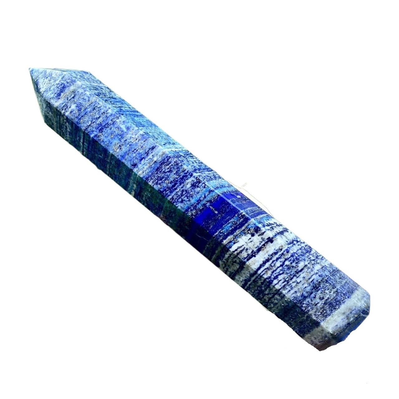 AARTERZZA 1pcs 800-900g Lapis Lazuli Obelisk, Quartz Crystal Blue Column