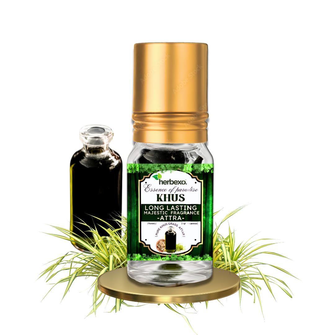 Khus Attar 6ml | Authentic Vetiver Ittar Perfume Oil for Men & Women | Alcohol-Free Cooling Earthy Fragrance | Deep Aromatic Herbal Signature Scent | Unisex Roll-On Itra-image-7
