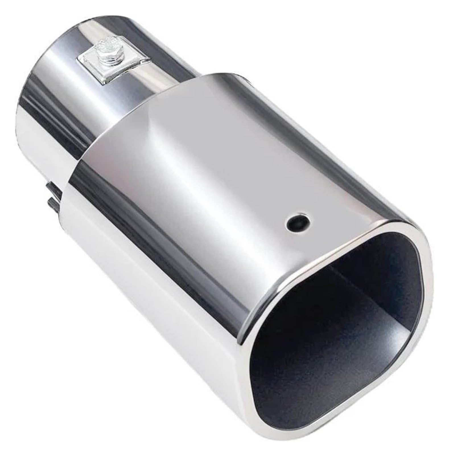 Car Exhaust Tip For Dodge For Cooley Car Rear Round Exhaust Pipe Tail Muffler Tip Chrome Stainless Steel Automobile Replacement Tailpipe Silver(Silver)