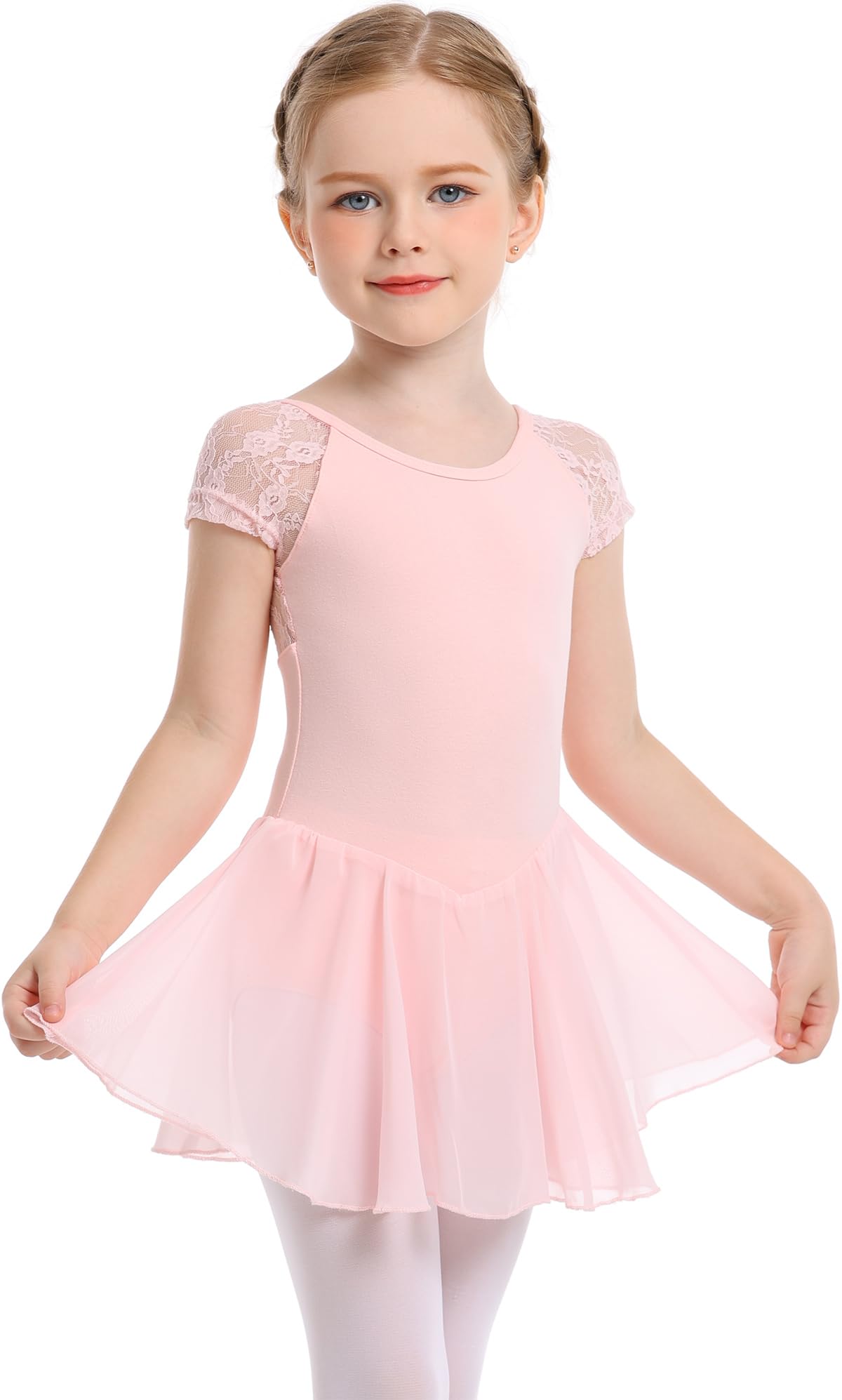 danswanLong Sleeve Ballet Skirted Leotards Dance Dresses Tutu Outfit for Ballerina Toddler Girls