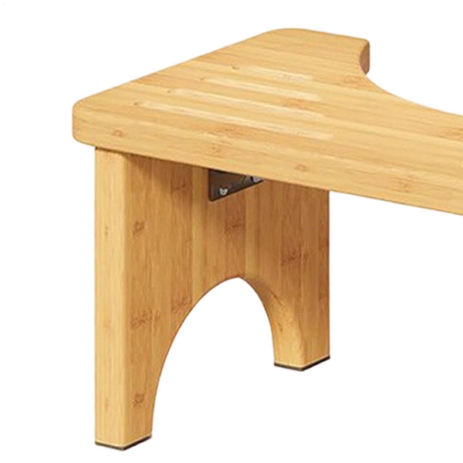 Generisch Podnóżek do toalety, ergonomiczny, antypoślizgowy, przenośny, drewniany | Antypoślizgowy taboret łazienkowy do domu, toalety, podróży, hotelu, mieszkania i akademika
