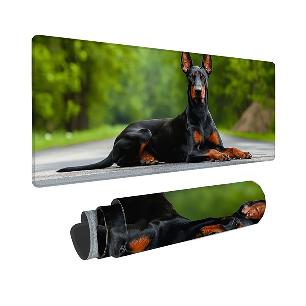 Podkładka pod mysz do gier XXL duża mysz 1500 x 800 x 3 mm, duża podkładka pod biurko z antypoślizgową gumową podstawą do gracza PC, poprawia precyzję i szybkość Psów Zwierząt LMDT1212