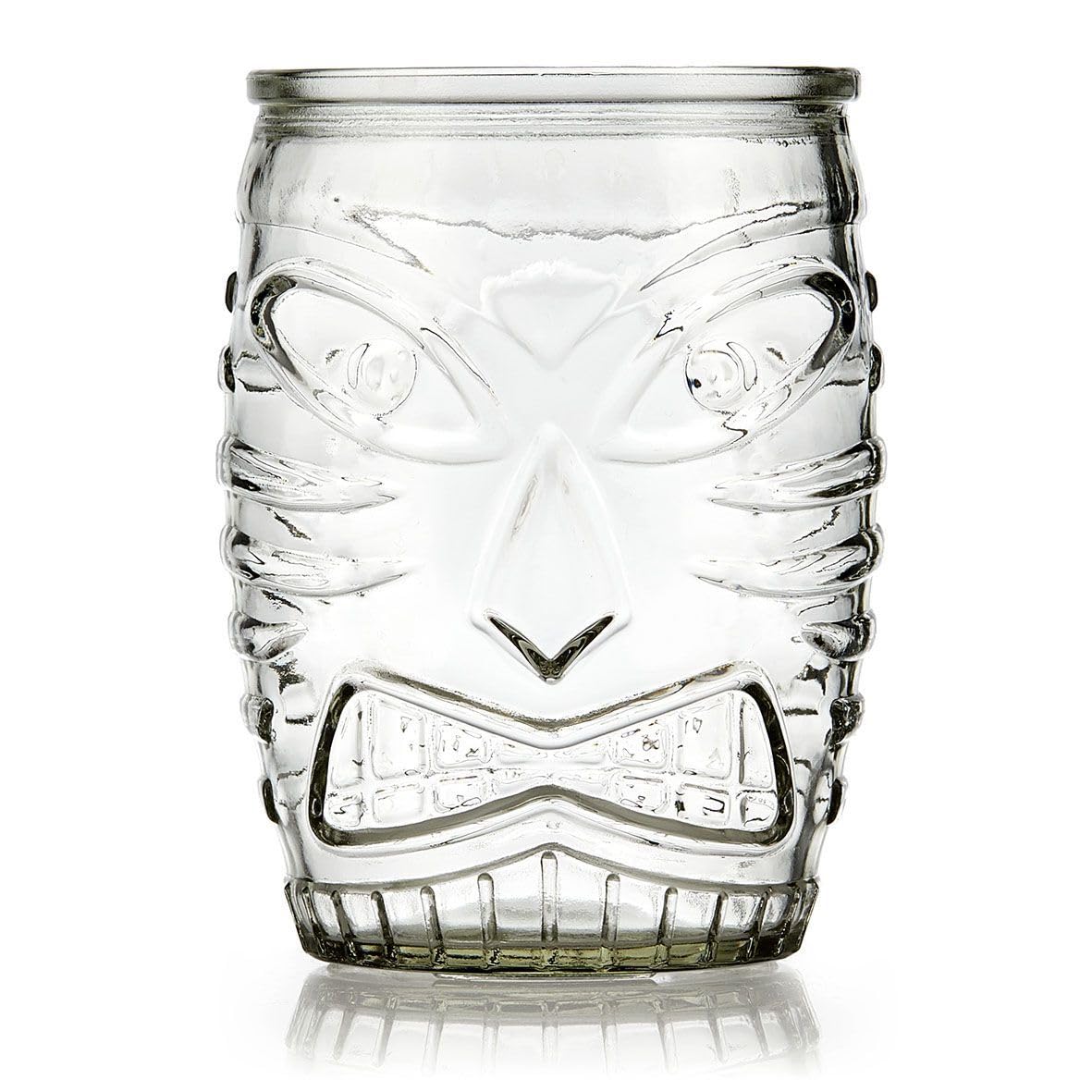 PEGANE Lot de 12 Verres à Cocktail TIKI gobelet Verres en Relief pour Cocktails Exotiques 47.3cl - 8x8x12m