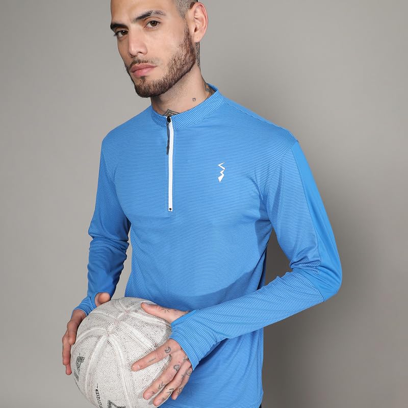 Image of CAHOOT Men's Activewear T-Shirt for Casual Wear | Regular Fit | Dri-Fit Long Sleeve Activewear T-Shirt Crafted with Comfort Fit and High-Performance for Everyday Wear