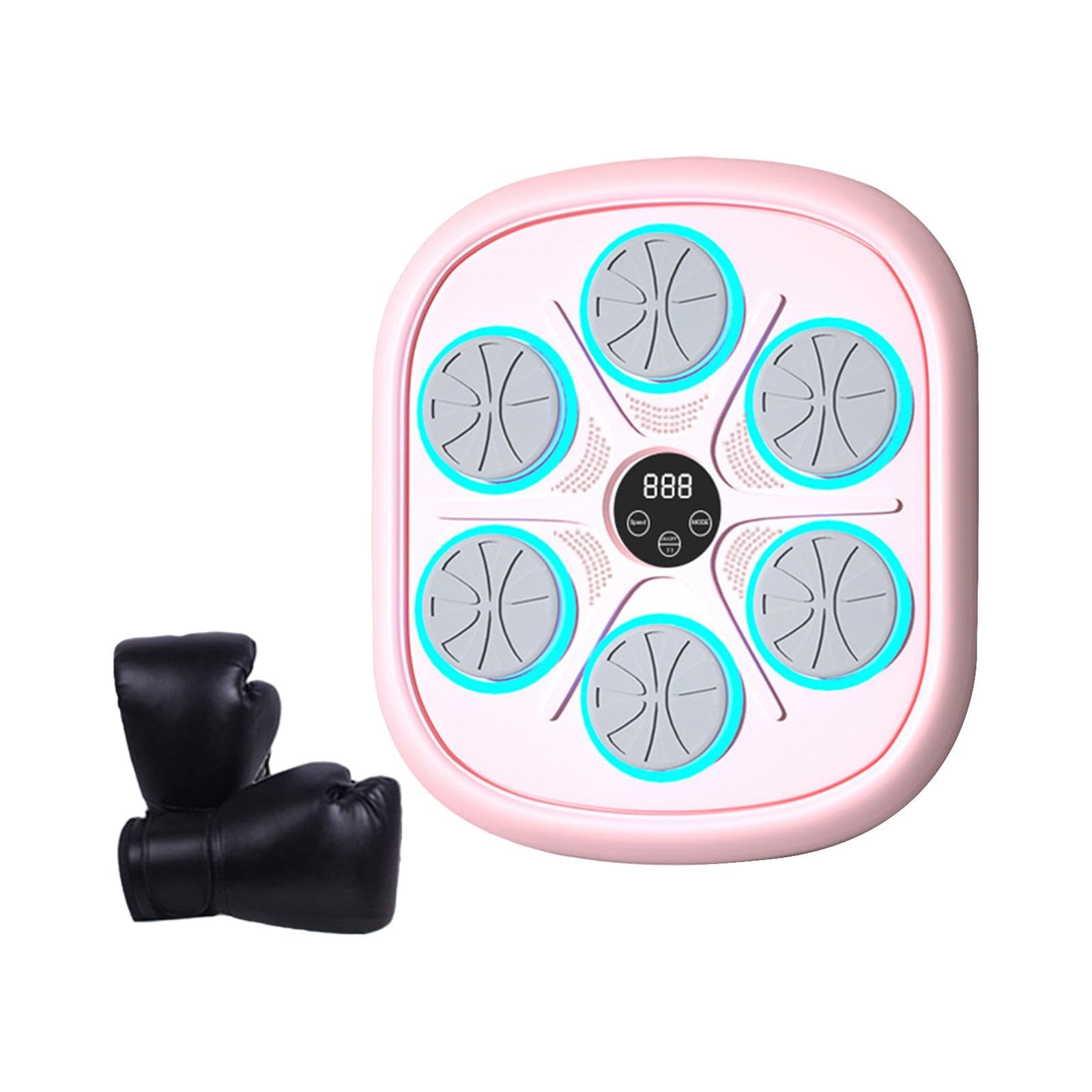 Music Boxing Machine Allenamento a Parete Elettronico Music Pad per Adulti Bambini Luci Interattive Realizzato in PP Adatto a Fitness Esercizi