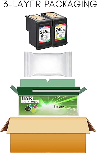 Miniatura 8 de Limeink Cartuchos de tinta remanufacturados de repuesto para cartuchos de tinta Canon 245 y 246 245xl 246xl para Canon Pixma MG2522 mx490 Impresora