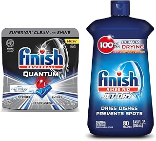 Finish - Quantum with Activblu Technology - 64ct - Dishwasher Detergent - Dishwashing Tablets with Finish Jet-Dry Rinse Ai...