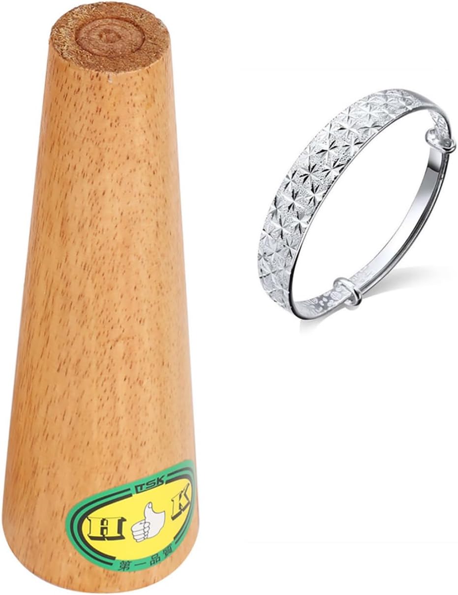 Jewelry Deformation Repair Tool Round Shape Wooden Bangle Mandrel Bracelet Adjuster (short)