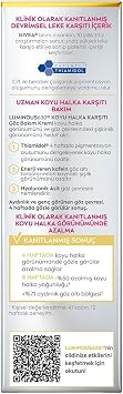 NIVEA Luminous630 Koyu Halka Karşıtı Göz Bakım Kremi 15 ml, Nemlendirici,Kafein,Thiamidol,Hyaluronik Asit