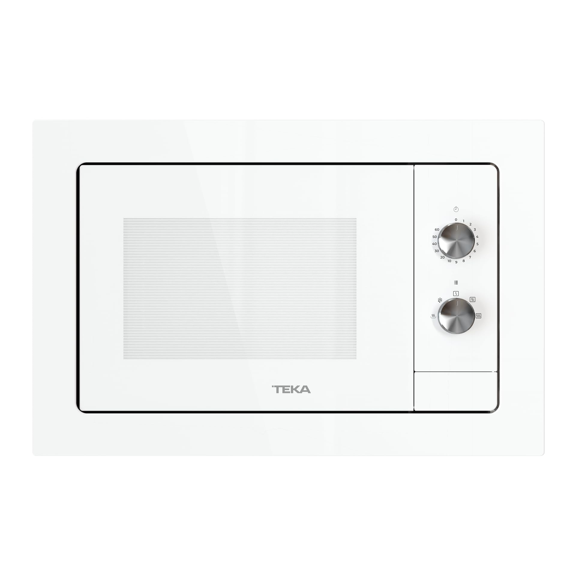 TEKA Microondas Integrable con Descongelación Automática, Capacidad 20 L, 5 Niveles de Potencia, 750 W, Cristal Blanco, Modelo NEO MB 6200 BI WH