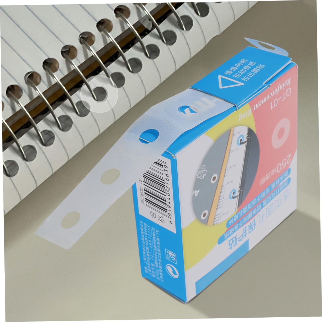 20 Confezioni Etichette di Rinforzo per Fori Trasparenti 1000 Pezzi, Adesivi Riparazione Strappi per Carta, Plastica e Tessuto, Kit 4 Confezioni per Ufficio, Scuola e Casa