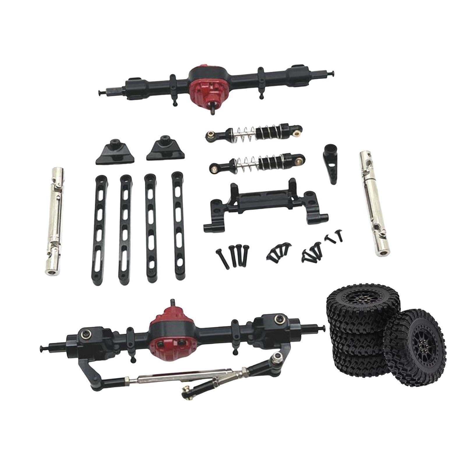 Parti di ricambio per veicoli RC Kit in metallo per assemblaggio assale anteriore 1/12, realizzati per prestazioni e longevità migliorate Set di