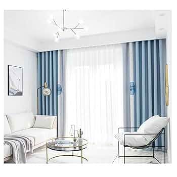 Amazon｜完全遮光カーテン、綿とリネンのシェード丸穴カーテン