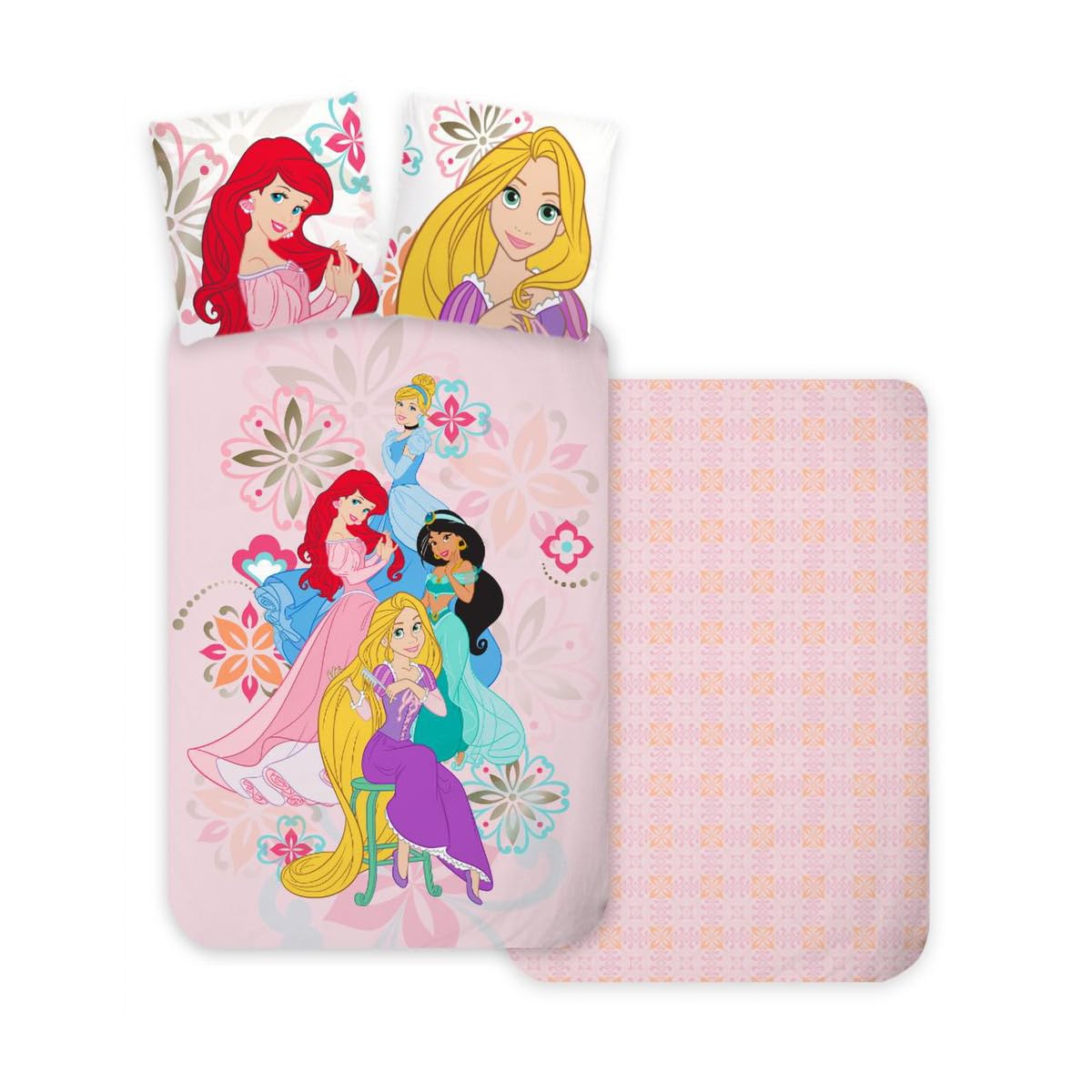 Brandmac Pink Disney Princesses Baby Duvet Cover 100X135 + Pillowcase 40X60 100% Cotton