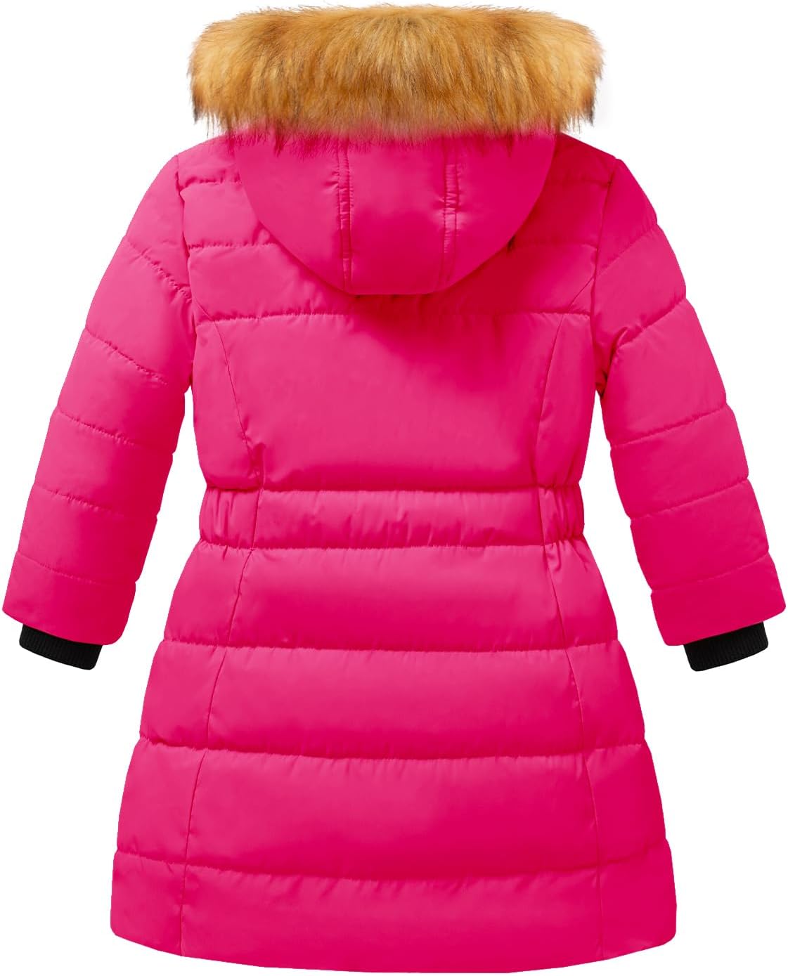 FARVALUE Girls Warm Winter Coats Thicken Long Parka Fleece Puffer Jacket Hooded Quilted Windbreaker - Image 2