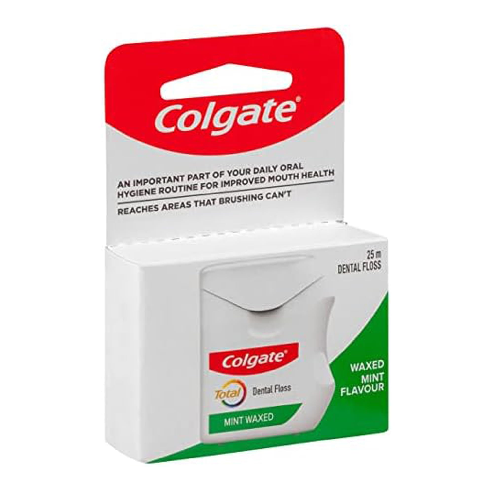 Colgate Mint Waxed Dental Floss Ribbon 25m