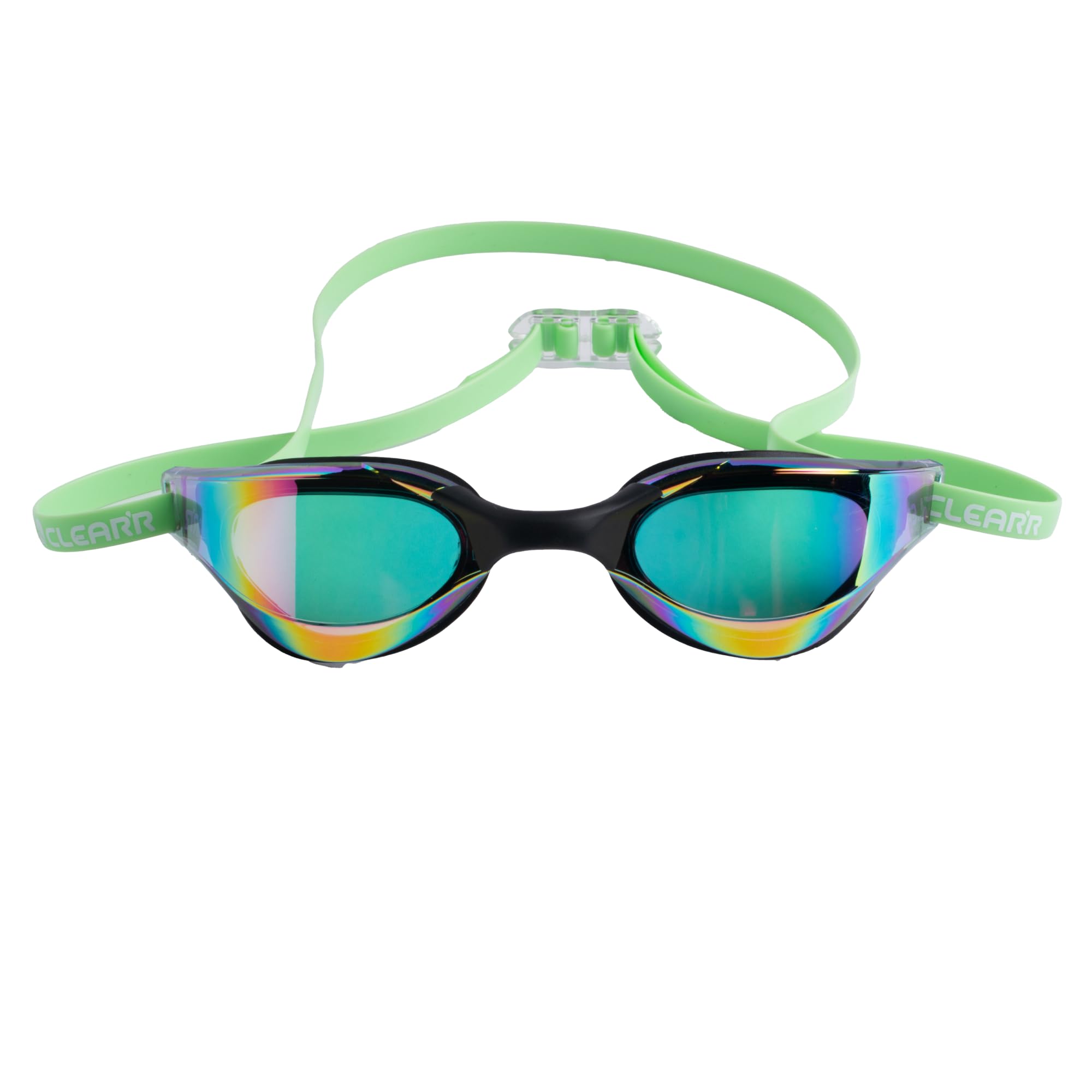 Clear'r VICTOR Schwimmbrille Erwachsene - Anti-Fog UV-Schutz Verspiegelte Gläser mit Panoramablick 4 Austauschbare Nasenteile
