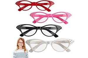 ArtCreativity Cat Eye Rhinestone Glasses for the Feline Obsessed