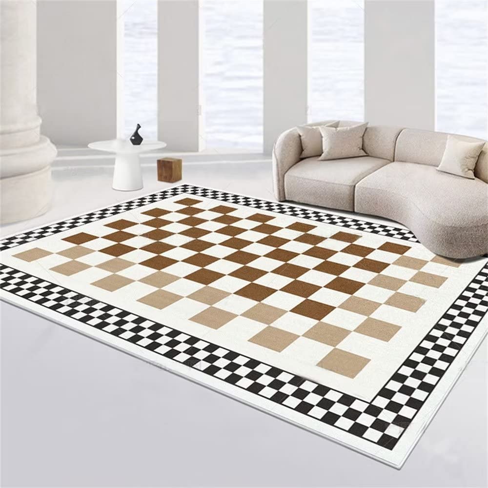 Waschbarer Teppich Klassisch mit sicherem Schlafzimmer Flur deko schwarz Ultra Soft modern Area Rugs Kitchen Rug waschbarer Teppich Teppich Jungen Jugendzimmer80x140CM