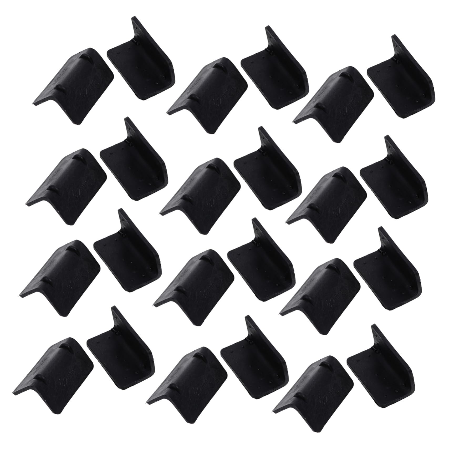 CVUTOVO Plastic Corner Guards 5.5X1.2X1.2 Inch Heavy Duty Edge Protectors for Cargo Strap and Pallet Load Protection Black 100 Pack